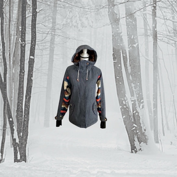 EUC! ROXY WOMAN’S LODGE JACKET DENIM BLUE - Picture 5 of 14